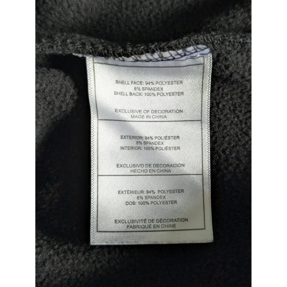Reebok Softshell Jacket Boys Size 8 Black Excellent Fleece Lined Hooded Coat